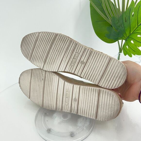 Gentle Souls Women's 10 Lara A-Line Sporty 2 Espadrilles Gold Leather Flats - Picture 10 of 15